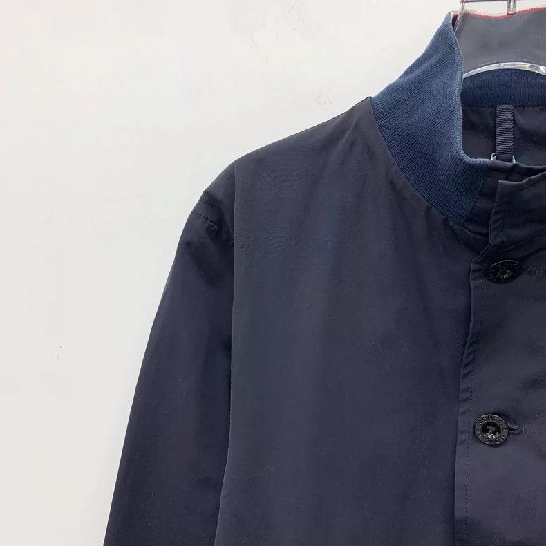 Moncler Moncler Blue Stand Collar Button Jacket Size L / US 10 / IT 46 - 3 Thumbnail
