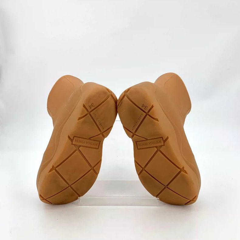 Bottega Veneta Bottega Veneta Orange Rubber Rain Boots Size US 4 / IT 34 - 5 Thumbnail