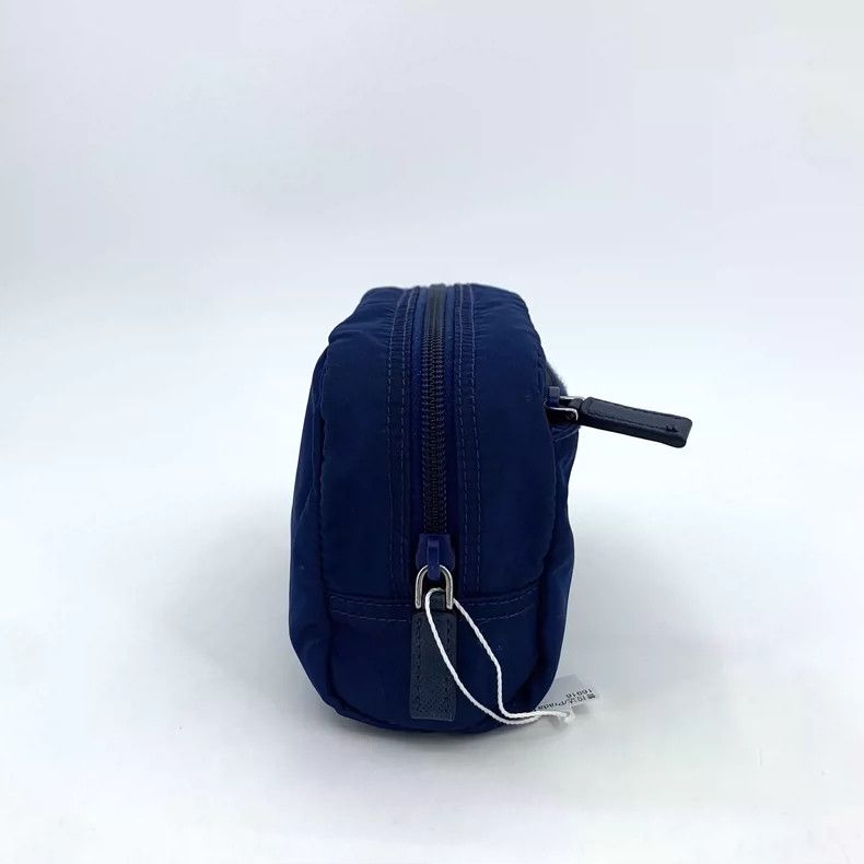 Prada Prada Deep Blue Triangle Zip Cosmetic Bag Size ONE SIZE - 4 Thumbnail
