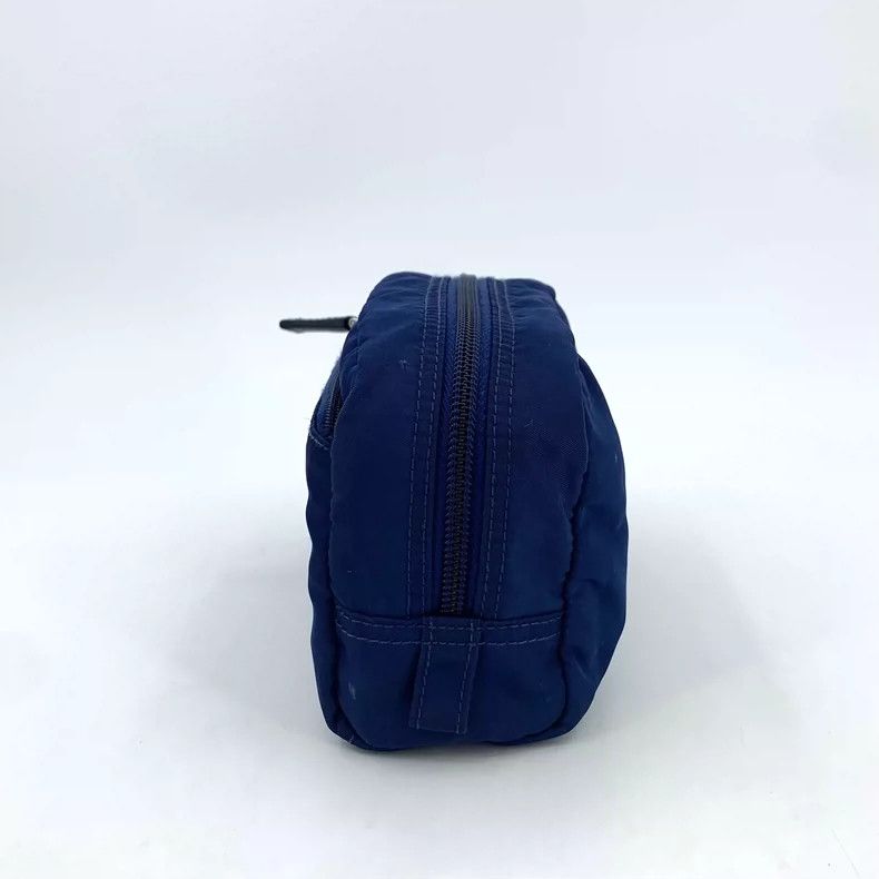 Prada Prada Deep Blue Triangle Zip Cosmetic Bag Size ONE SIZE - 3 Thumbnail