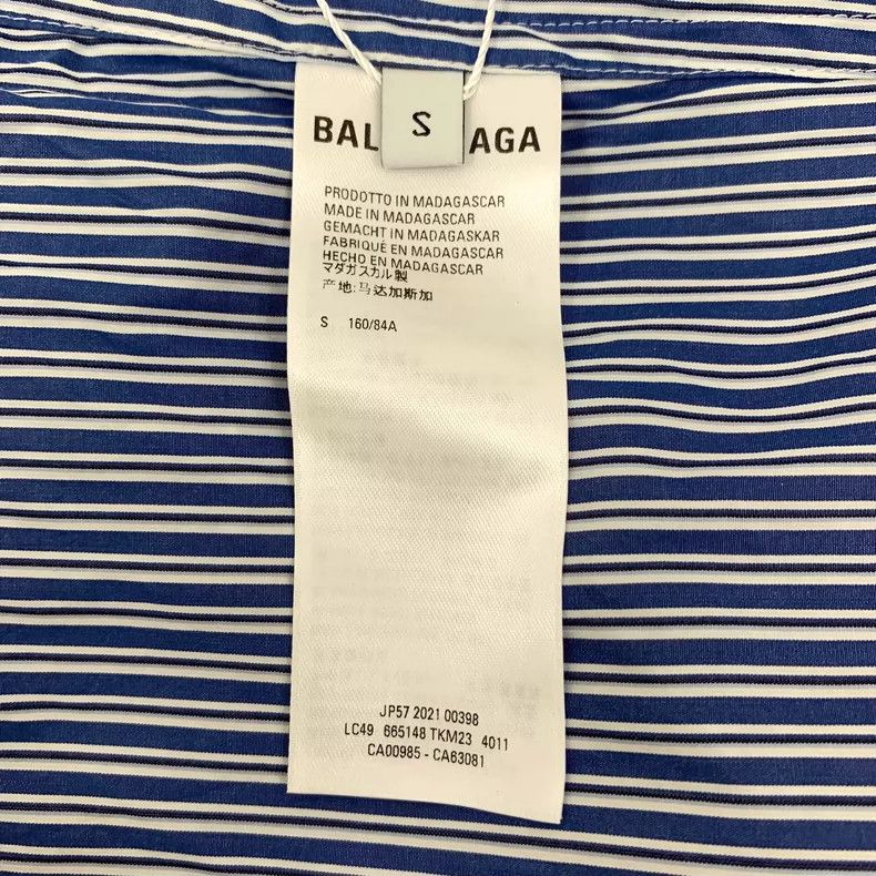 Balenciaga Balenciaga Blue Stripe Long Sleeve Shirt Size S / US 4 / IT 40 - 7 Thumbnail