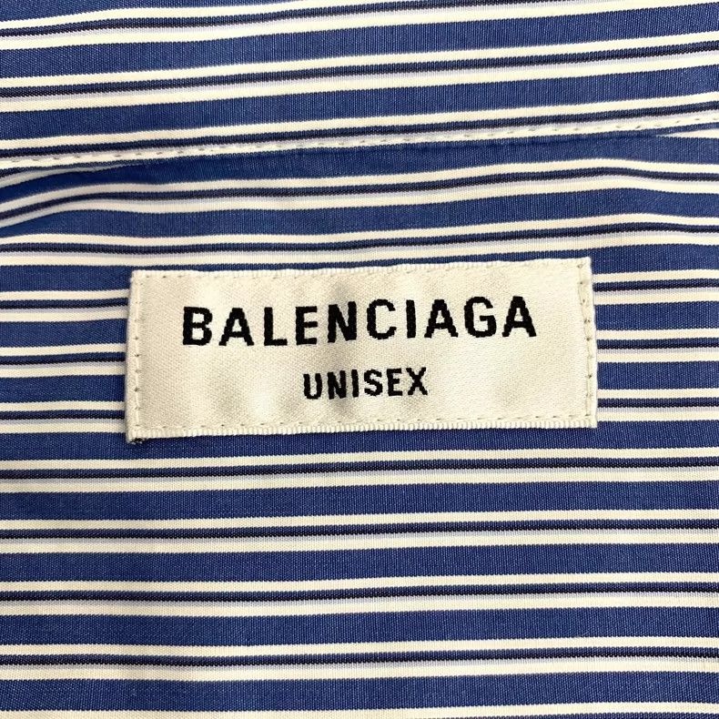 Balenciaga Balenciaga Blue Stripe Long Sleeve Shirt Size S / US 4 / IT 40 - 5 Thumbnail