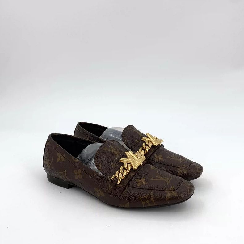 Louis Vuitton Louis Vuitton Brown Logo Casual Loafers Size US 4 / IT 34 - 2 Thumbnail