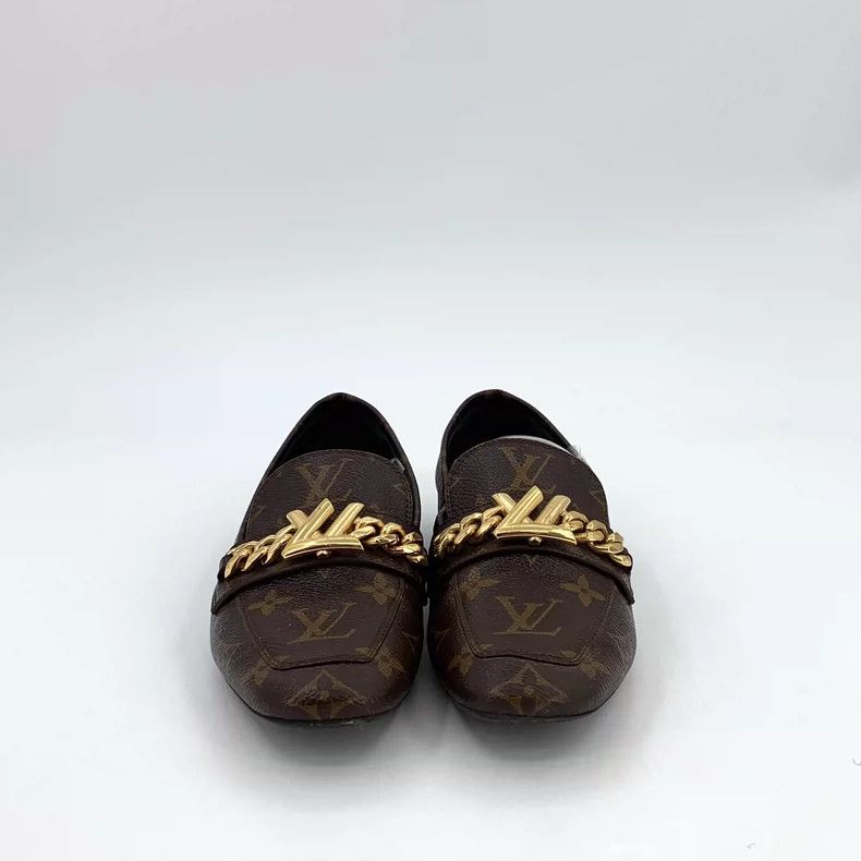 Louis Vuitton Louis Vuitton Brown Logo Casual Loafers Size US 4 / IT 34 - 3 Thumbnail