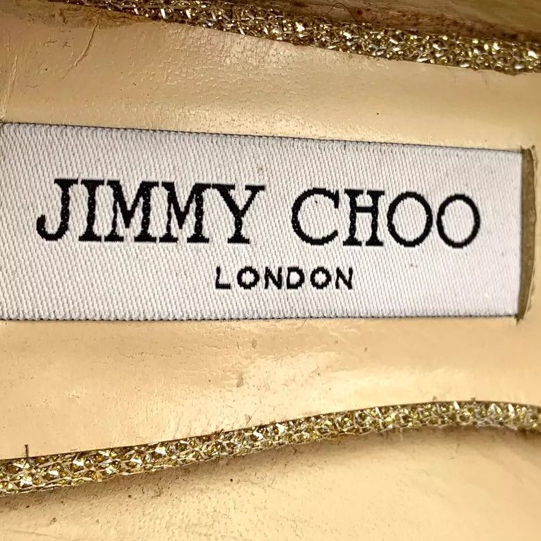 Jimmy Choo Jimmy Choo Gold Pointed High Heels Size US 8 / IT 38 - 7 Thumbnail