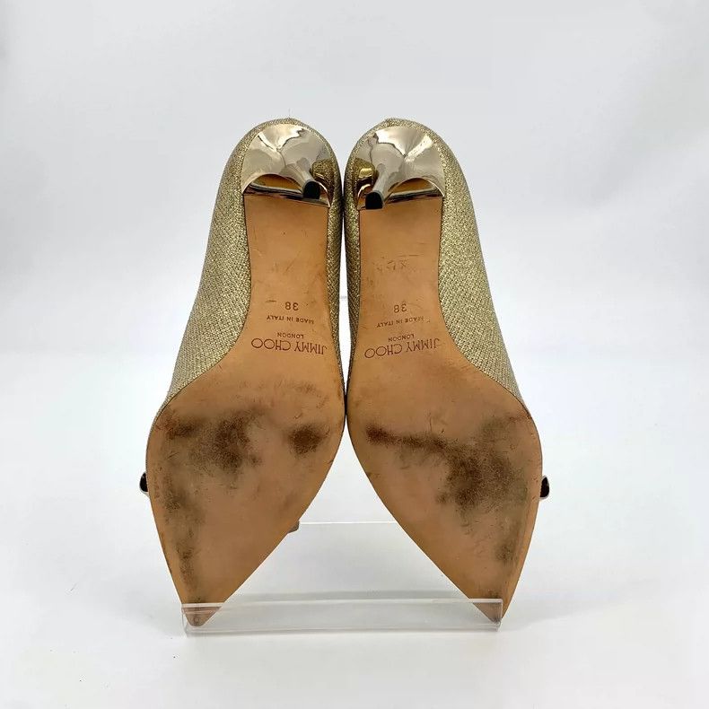 Jimmy Choo Jimmy Choo Gold Pointed High Heels Size US 8 / IT 38 - 5 Thumbnail