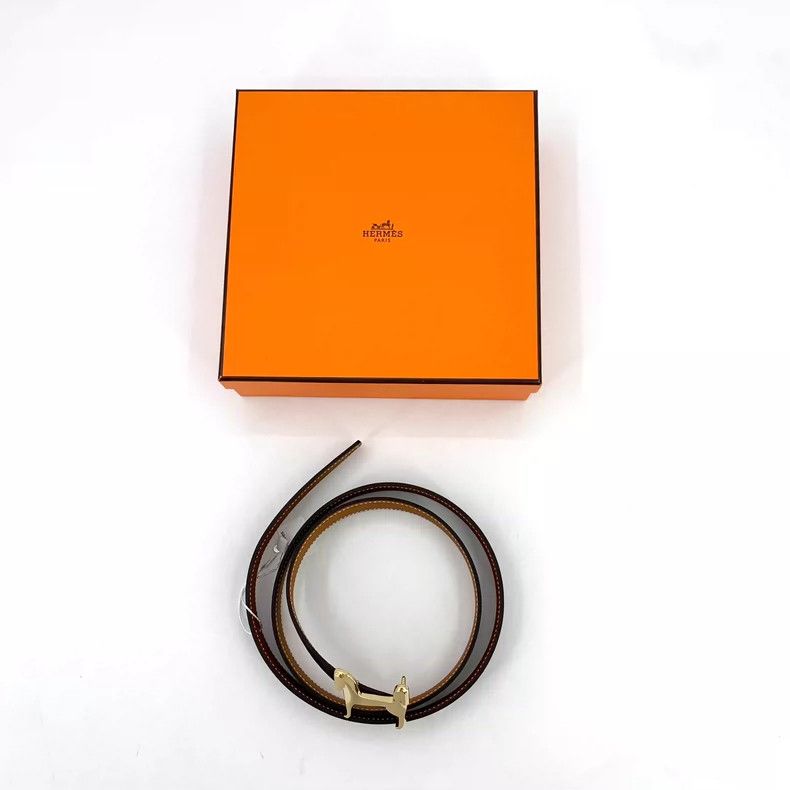 Hermes Hermes Black Leather Belt with Logo Size ONE SIZE - 6 Thumbnail