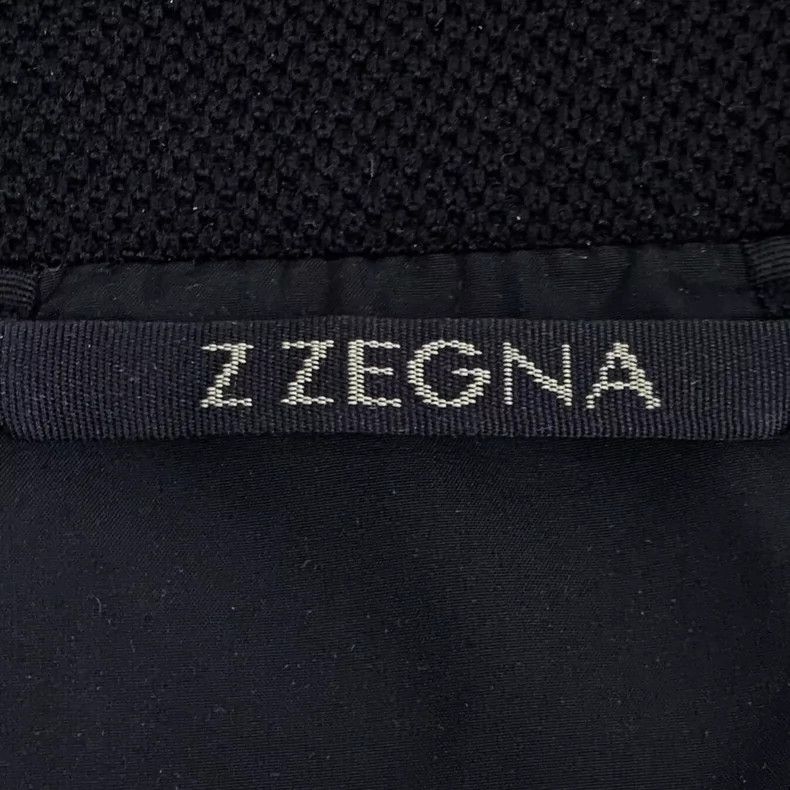 Ermenegildo Zegna Zegna Black Leather Zip Long Sleeve Jacket Size L / US 10 / IT 46 - 7 Thumbnail