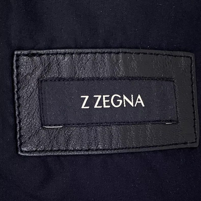 Ermenegildo Zegna Zegna Black Leather Zip Long Sleeve Jacket Size L / US 10 / IT 46 - 6 Thumbnail
