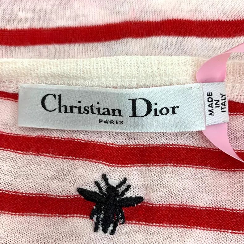 Dior Christian Dior Pink Striped Heart Print Sweater Size XS / US 0-2 / IT 36-38 - 5 Thumbnail
