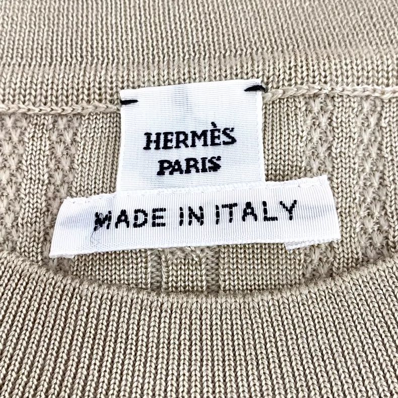 Hermes Brown Short Sleeve Knitted Top by Hermes Size S / US 4 / IT 40 - 5 Thumbnail