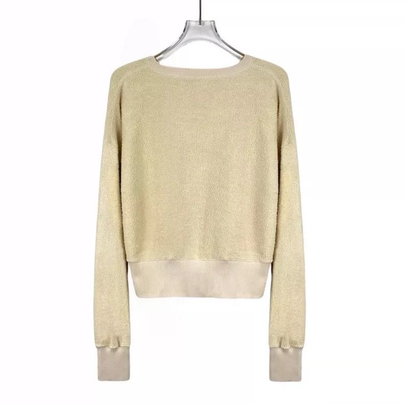 Celine Celine Beige Cotton Knit Long Sleeve Sweater Size S / US 4 / IT 40 - 2 Thumbnail