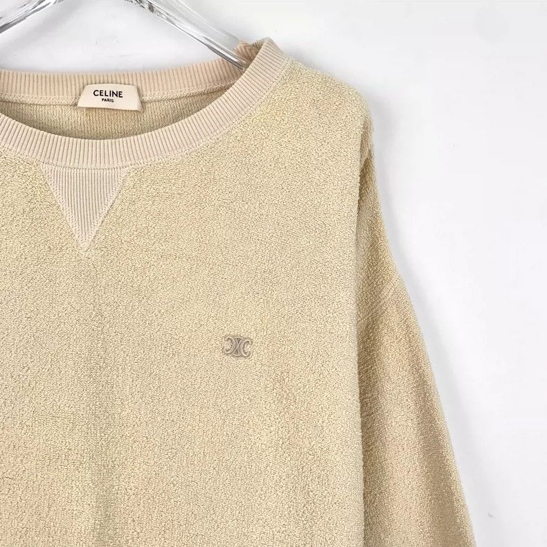 Celine Celine Beige Cotton Knit Long Sleeve Sweater Size S / US 4 / IT 40 - 3 Thumbnail