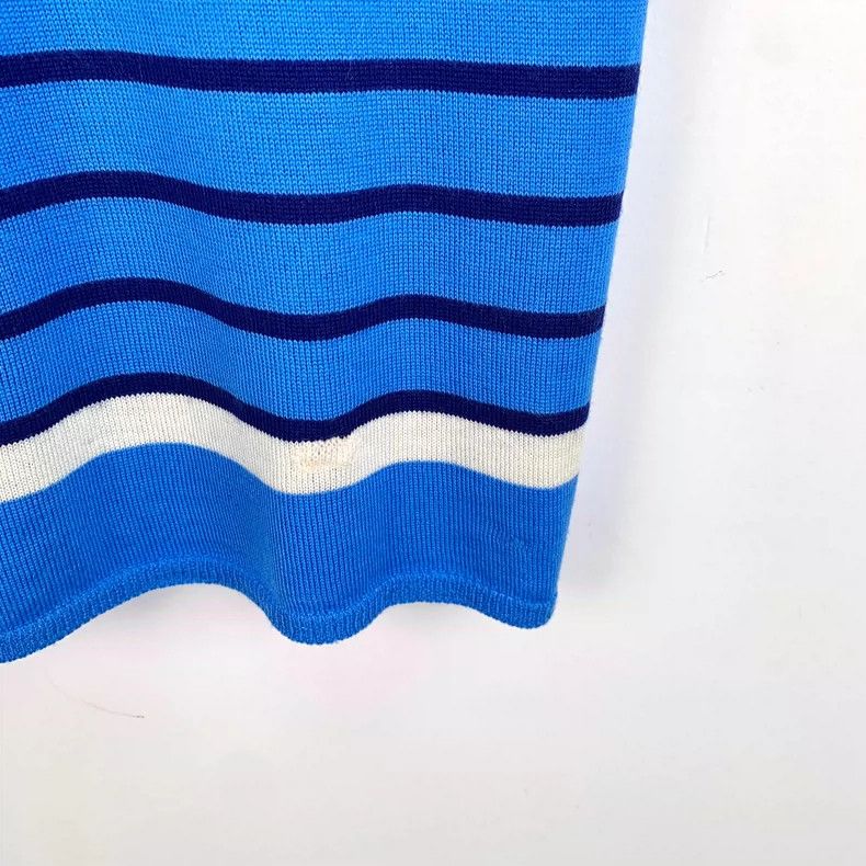 Miu Miu MiuMiu Blue Logo Striped Short Sleeve Knit Size S / US 4 / IT 40 - 5 Thumbnail