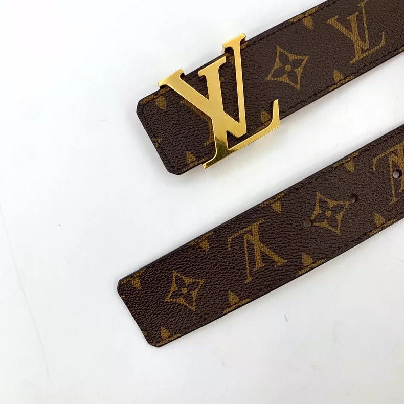 Louis Vuitton Louis Vuitton Brown Logo Smooth Buckle Belt Size ONE SIZE - 4 Thumbnail