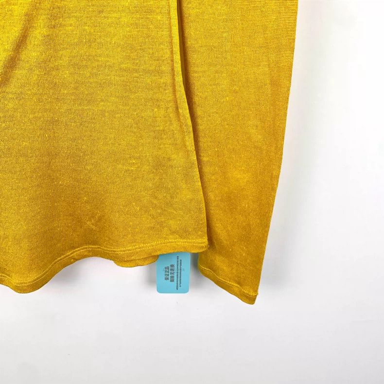 Balmain Yellow Wool Long Sleeve Button Knit Top Size XXS / US 00 / IT 34 - 5 Thumbnail