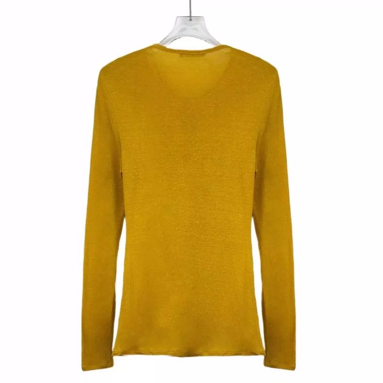Balmain Yellow Wool Long Sleeve Button Knit Top Size XXS / US 00 / IT 34 - 2 Thumbnail