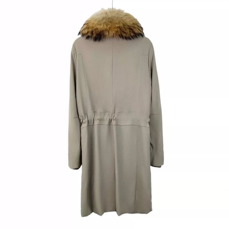 Gucci Gucci Beige Long Sleeve Parka with Fur Collar Size L / US 10 / IT 46 - 2 Thumbnail