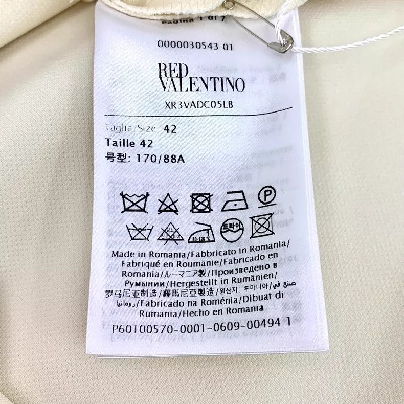 Valentino Valentino Beige Sleeveless Dress with Buttons Size L / US 10 / IT 46 - 7 Thumbnail