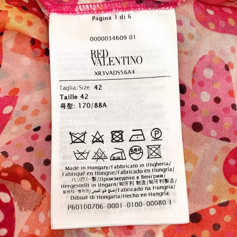 Valentino Valentino Red Heart Polka Dot Long Sleeve Dress Size XL / US 12-14 / IT 48-50 - 6 Thumbnail