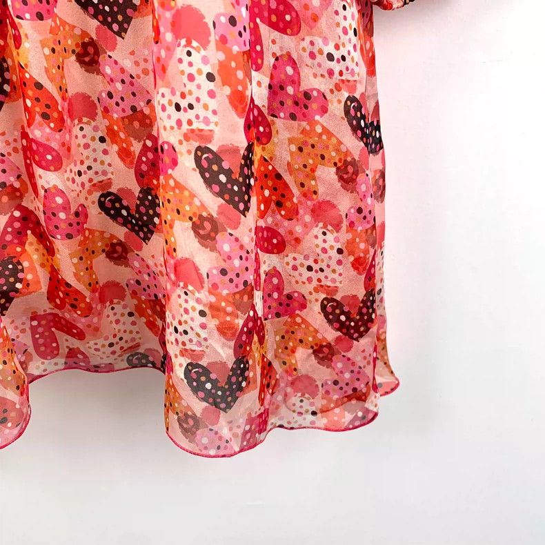 Valentino Valentino Red Heart Polka Dot Long Sleeve Dress Size XL / US 12-14 / IT 48-50 - 4 Thumbnail