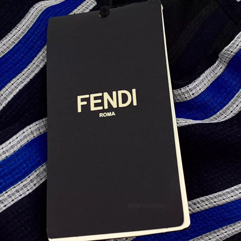 Fendi Fendi Colorful Stripe V-Neck Silk Dress Size S / US 4 / IT 40 - 6 Thumbnail