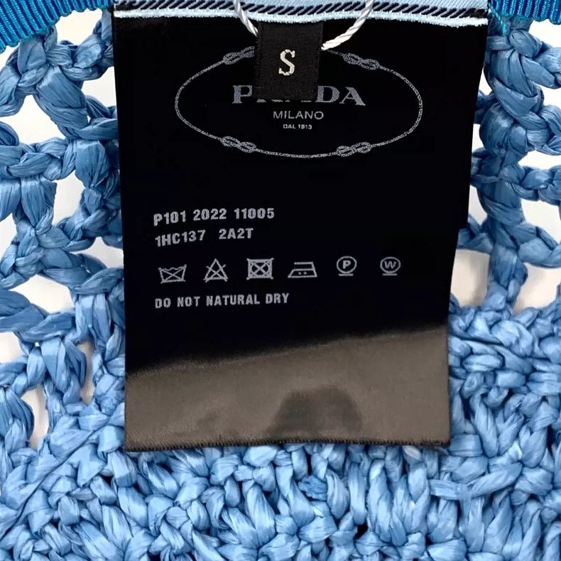 Prada Prada Blue Logo Knit Bucket Hat Size ONE SIZE - 9 Thumbnail
