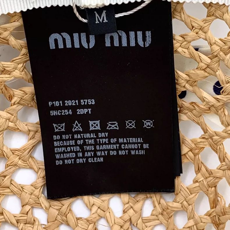 Miu Miu MiuMiu Yellow Polka Dot Straw Hat Size ONE SIZE - 9 Thumbnail