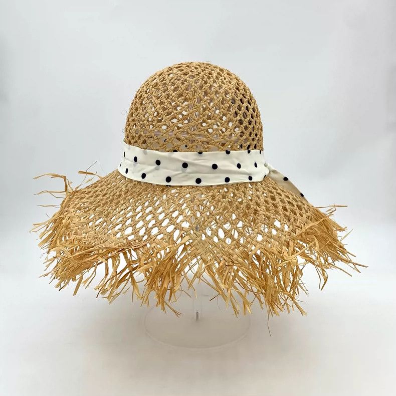 Miu Miu MiuMiu Yellow Polka Dot Straw Hat Size ONE SIZE - 5 Thumbnail