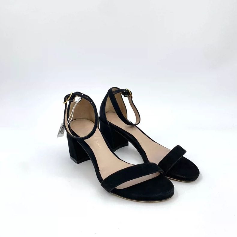 Jimmy Choo Stuart Weitzman Black Heeled Sandals Size US 4 / IT 34 - 2 Thumbnail