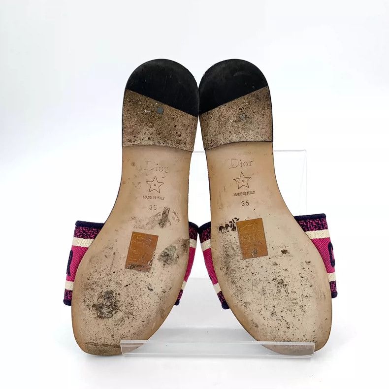 Dior Dior Multi-Color Logo Flat Slide Sandals Size US 5 / IT 35 - 5 Thumbnail