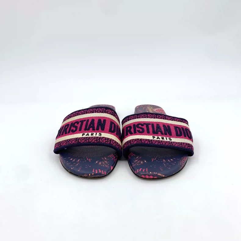 Dior Dior Multi-Color Logo Flat Slide Sandals Size US 5 / IT 35 - 3 Thumbnail