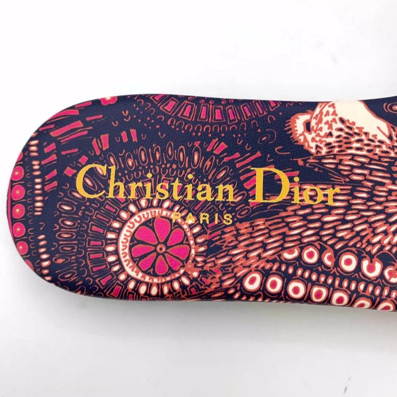 Dior Dior Multi-Color Logo Flat Slide Sandals Size US 5 / IT 35 - 7 Thumbnail
