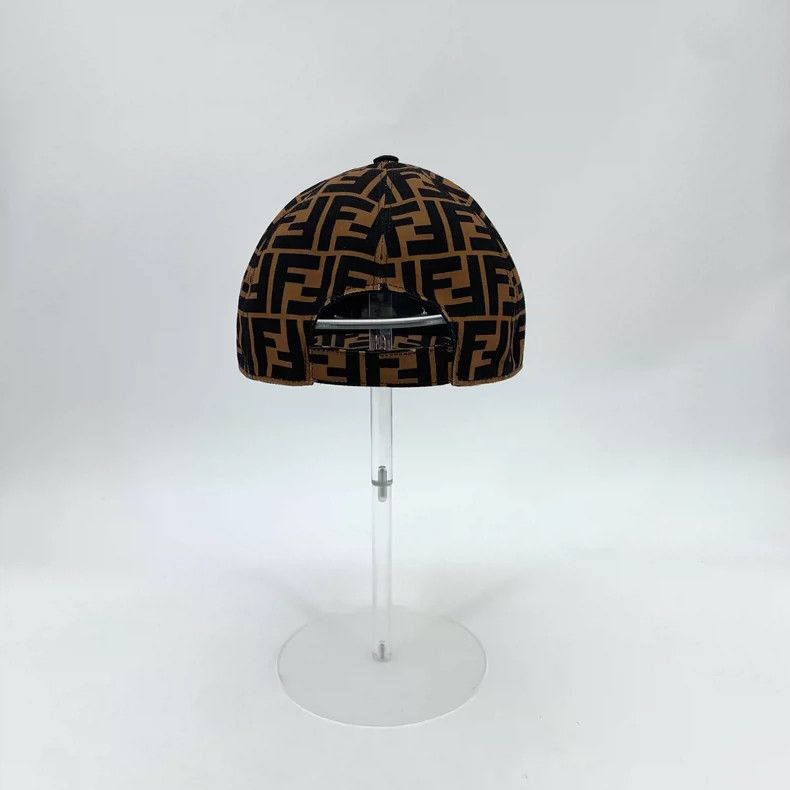 Fendi Fendi Brown Logo Pattern Baseball Cap Size ONE SIZE - 4 Thumbnail