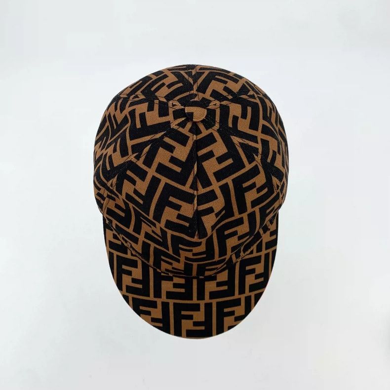 Fendi Fendi Brown Logo Pattern Baseball Cap Size ONE SIZE - 5 Thumbnail