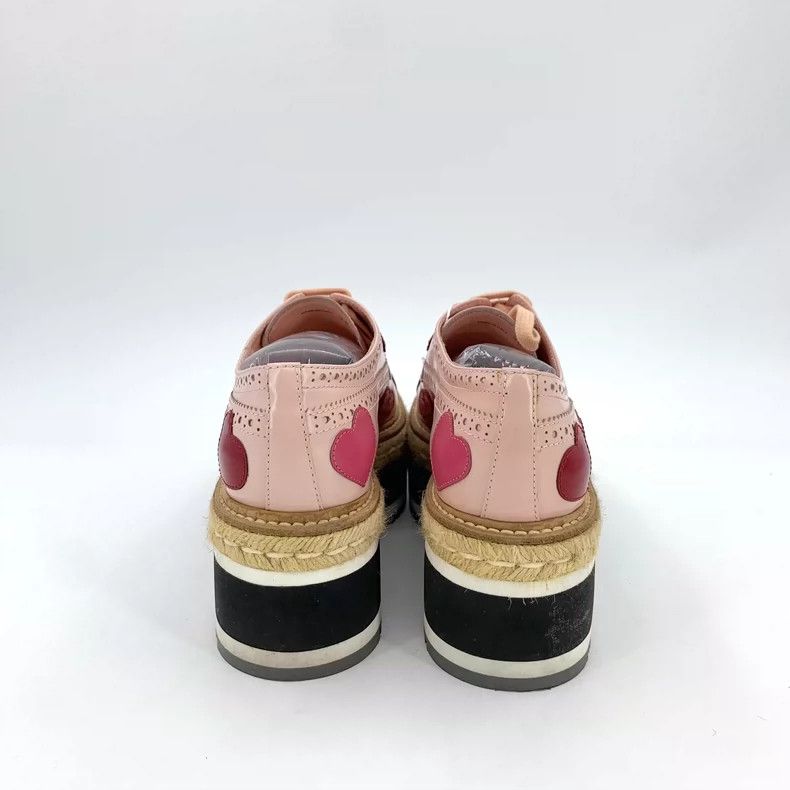 Prada Prada Pink Heart Print Platform Casual Shoes Size US 8 / IT 38 - 4 Thumbnail