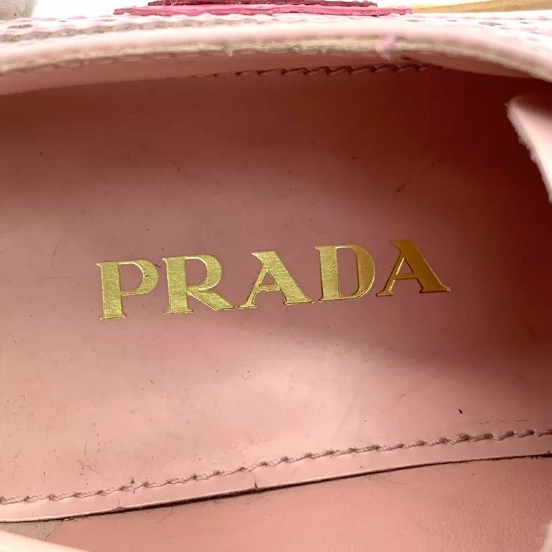 Prada Prada Pink Heart Print Platform Casual Shoes Size US 8 / IT 38 - 7 Thumbnail