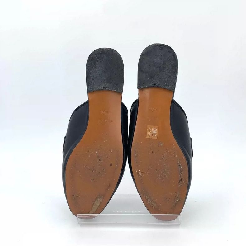 Coach Black Leather Slip-On Shoes with Buckle Size US 7 / IT 37 - 5 Thumbnail