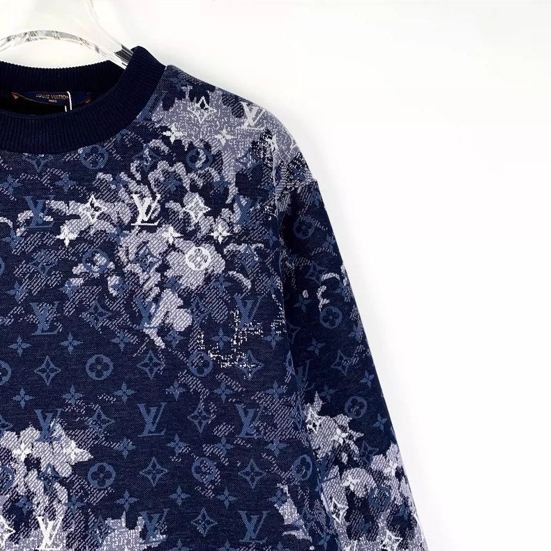 Louis Vuitton Louis Vuitton Blue Logo Cotton Long Sleeve Sweatshirt Size XS / US 0-2 / IT 36-38 - 3 Thumbnail