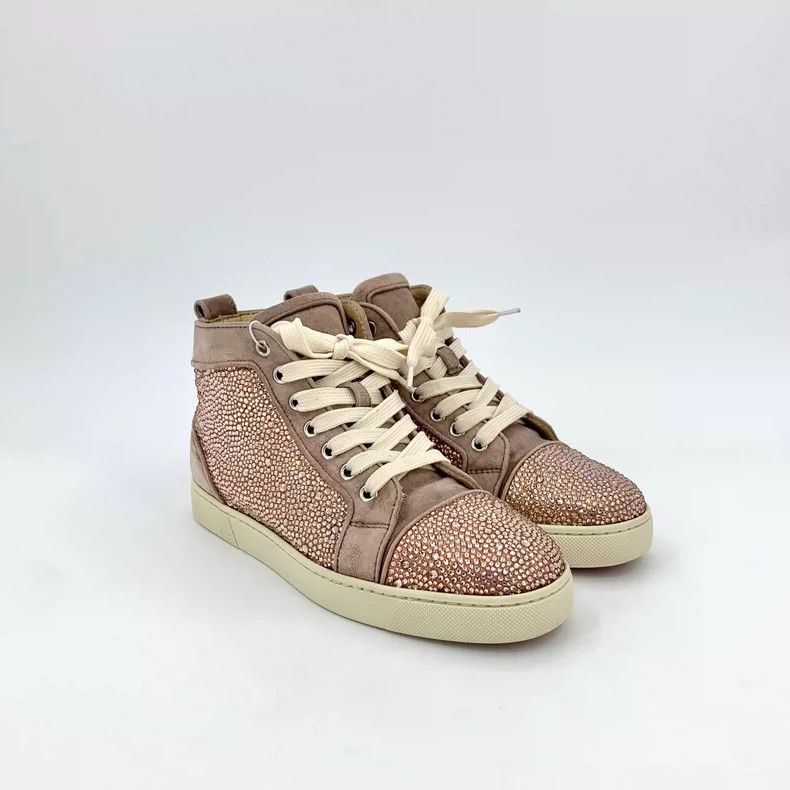 Christian Louboutin Christian Louboutin Pink High-Top Sneakers Size US 6 / IT 36 - 2 Thumbnail