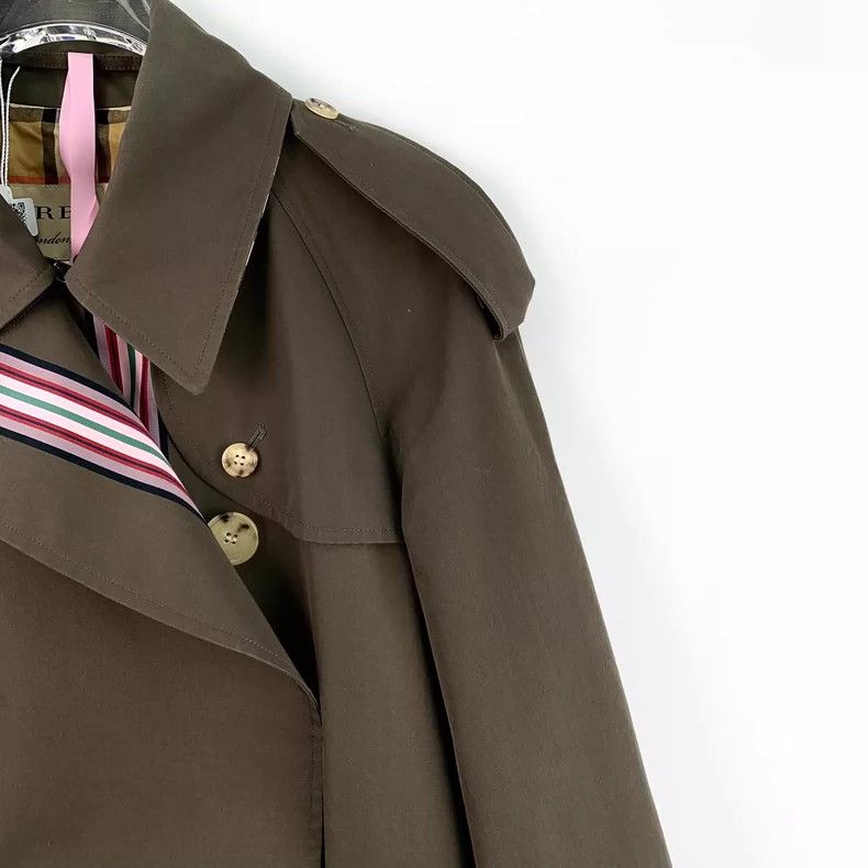 Burberry Burberry Rainbow Striped Green Trench Coat Size L / US 10 / IT 46 - 3 Thumbnail