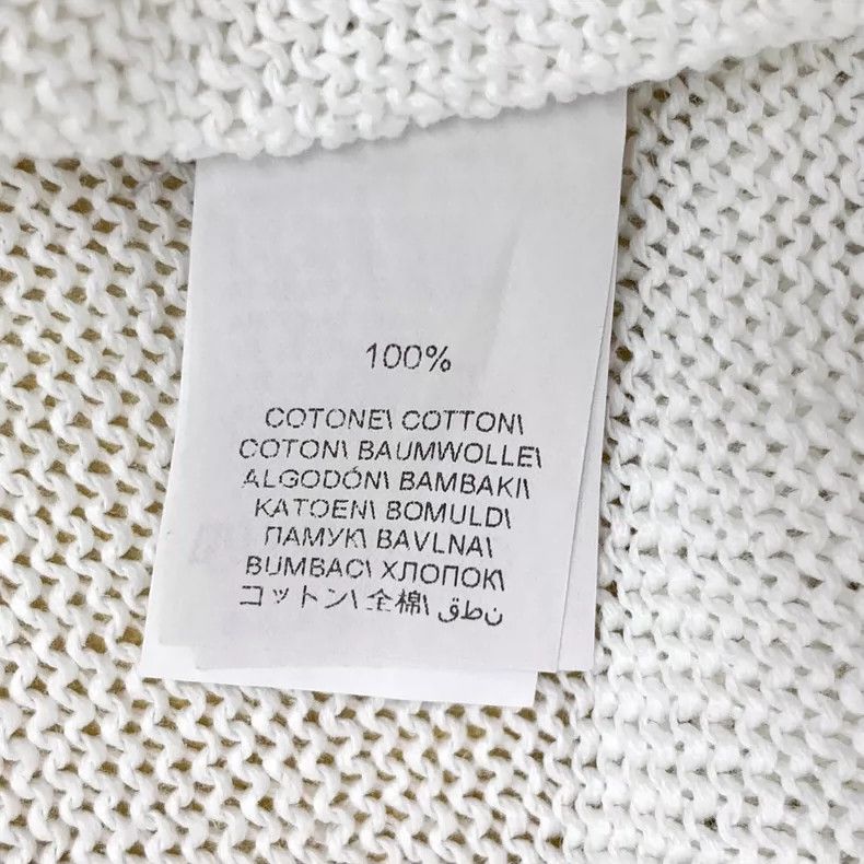 Brunello Cucinelli Brunello Cucinelli White V-Neck Cotton Knit Top Size L / US 10 / IT 46 - 7 Thumbnail
