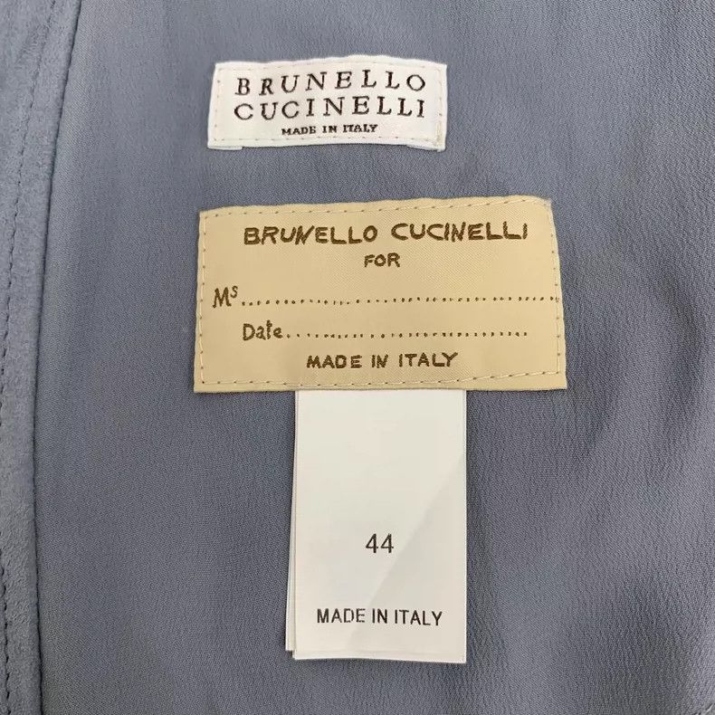 Brunello Cucinelli Brunello Cucinelli Blue Leather Blazer Jacket Size L / US 10 / IT 46 - 5 Thumbnail