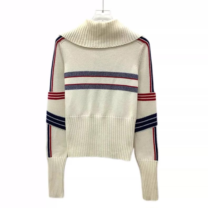 Christian Dior Striped Star Knit Sweater