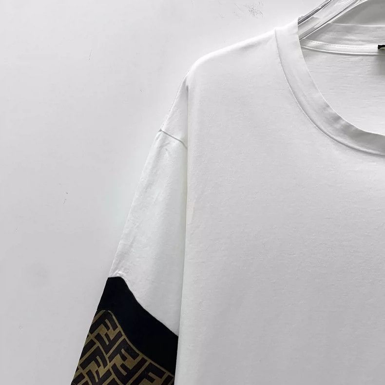 Fendi Fendi White Cotton Logo Short Sleeve T-Shirt Size XL / US 12-14 / IT 48-50 - 3 Thumbnail