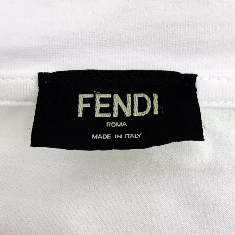 Fendi Fendi White Cotton Logo Short Sleeve T-Shirt Size XL / US 12-14 / IT 48-50 - 5 Thumbnail