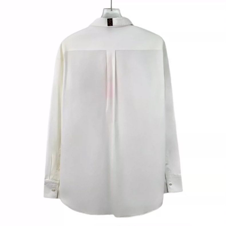 Louis Vuitton Louis Vuitton White Cotton Long Sleeve Shirt Size S / US 4 / IT 40 - 2 Thumbnail