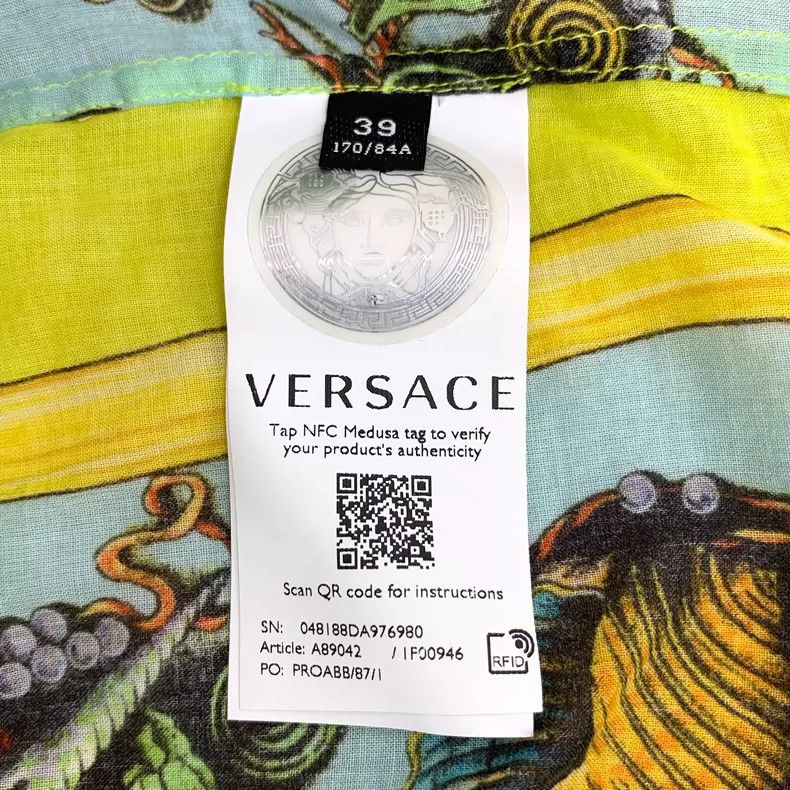 Versace Versace Multicolor Starfish Print Short Sleeve Shirt Size L / US 10 / IT 46 - 6 Thumbnail