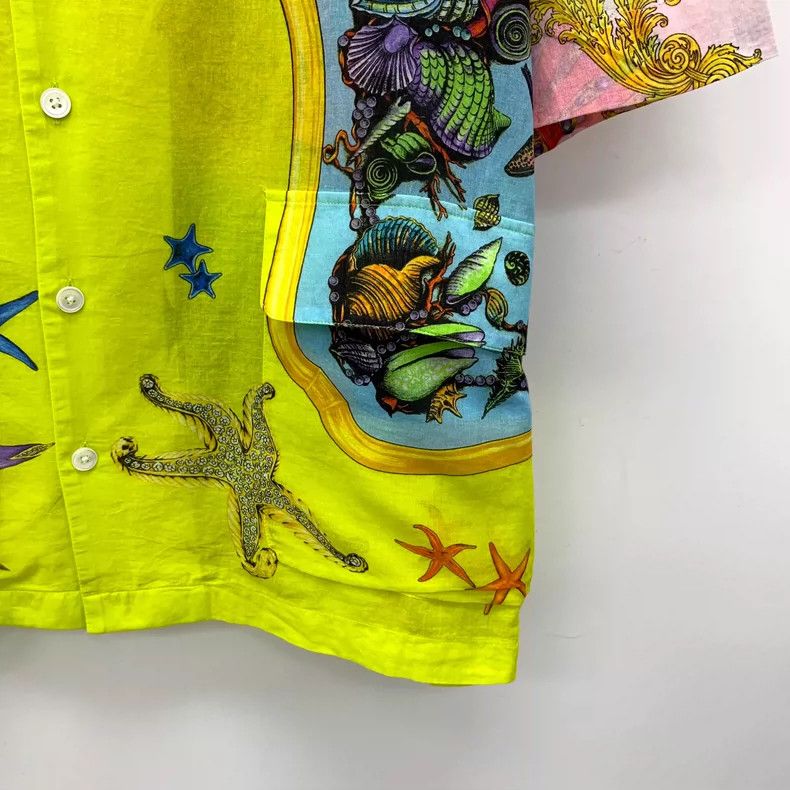 Versace Versace Multicolor Starfish Print Short Sleeve Shirt Size L / US 10 / IT 46 - 4 Thumbnail
