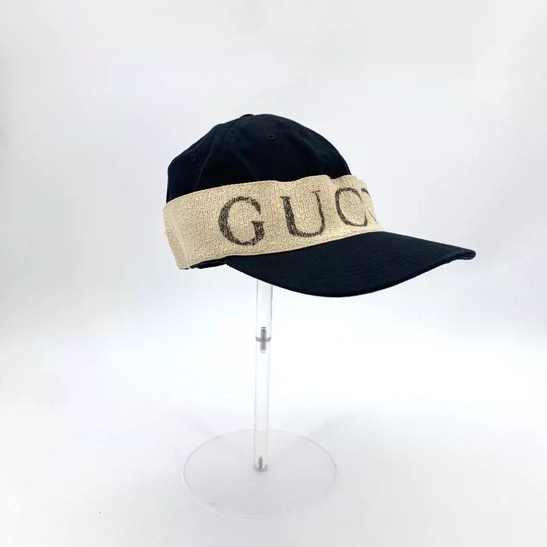 Gucci Gucci Black Logo Cotton Cap Size ONE SIZE - 2 Thumbnail